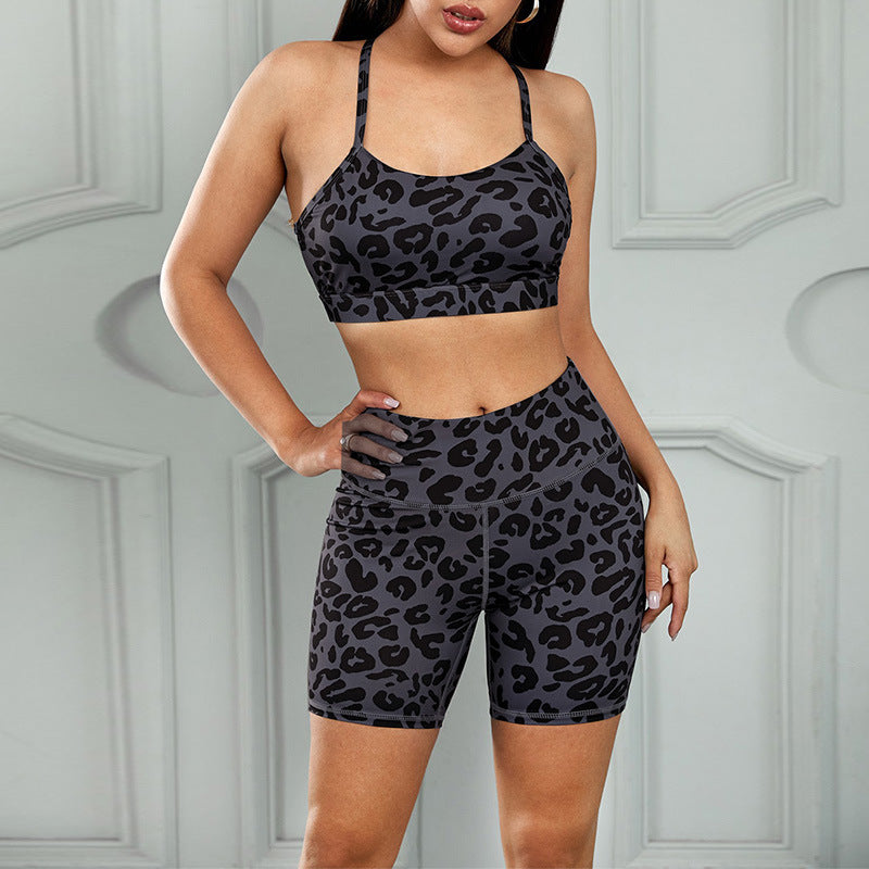 Leopard Print Fitness Suit