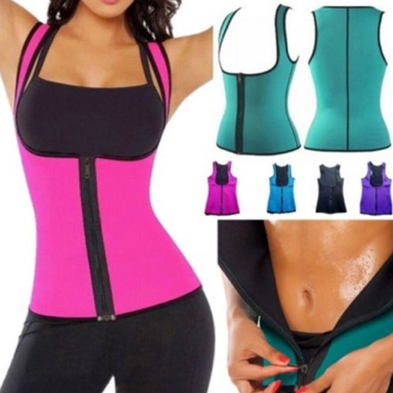 Zipper Wicking Vest Waist Corset