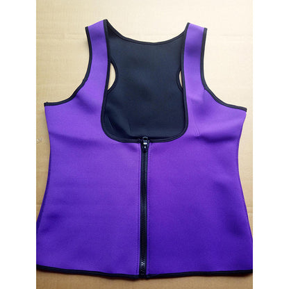 Zipper Wicking Vest Waist Corset