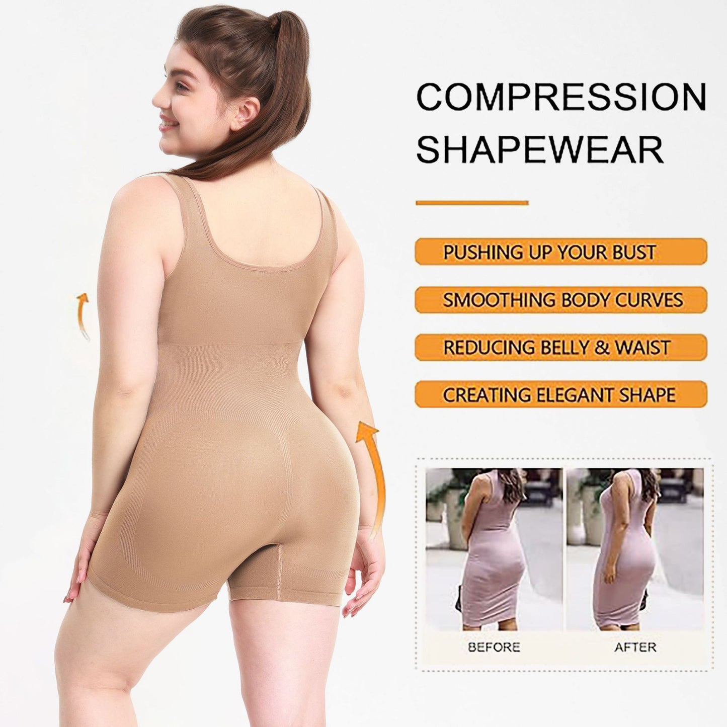 Solid Integrated Sports Shapewear