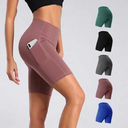 High Waist Athletic Pockets Shorts